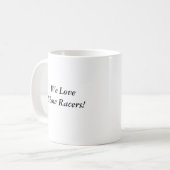 Racer White anzeigen Kaffeetasse (Vorderseite Links)