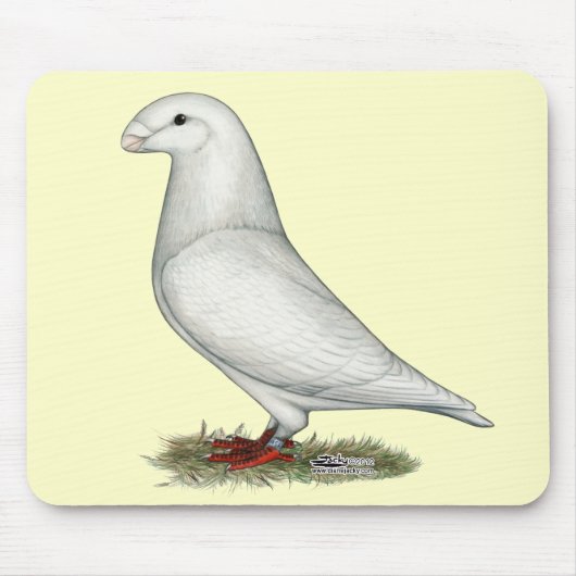 Racer White anzeigen Mousepad (Vorne)