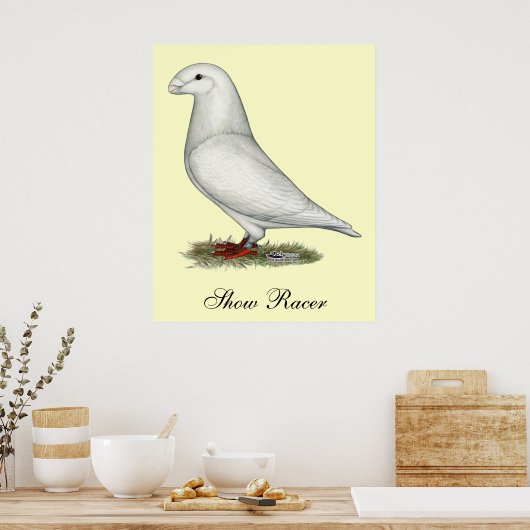 Racer White anzeigen Poster (Küche)