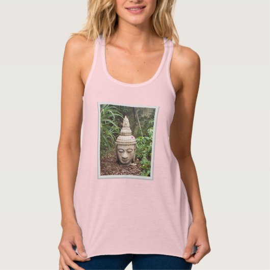 Racerback Buddah Bild Yoga oben Tank Top (Vorderseite)
