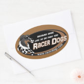 RacerDogs Original-Logo-Decks Ovaler Aufkleber (Umschlag)