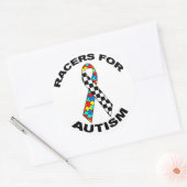 Racers for Autismus Runder Aufkleber (Umschlag)