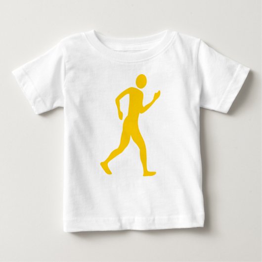 Racewalk - gelb baby t-shirt (Vorderseite)