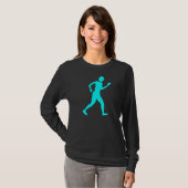 Racewalking - cyan-blau T-Shirt (Vorne ganz)