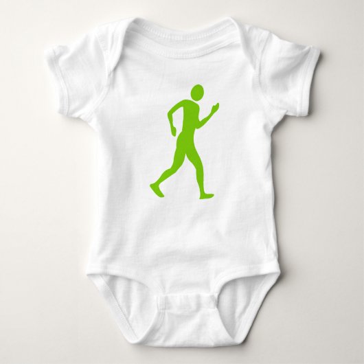 RaceWalking - Martian Green Baby Strampler (Vorderseite)