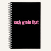 Rach Spiral Notebook Notizblock (Vorderseite)