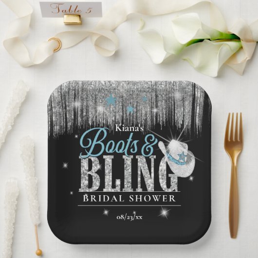 Rachael Hines Brautparty Blue ID925 Pappteller (Hochzeit)