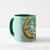RACHAEL~ MOON Bunny ~ GLÜCKLICH EASTER ~ Tasse (Vorderseite Links)