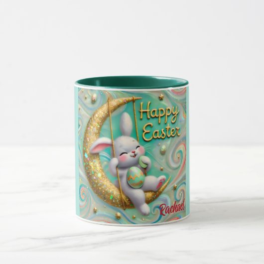 RACHAEL~ MOON Bunny ~ GLÜCKLICH EASTER ~ Tasse (Zentrum)