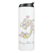 Rachael name meaning decorative letter R Thermosbecher (Nach links gedreht)