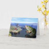 Rache an der Mutant Bass Grußkarte Karte (Gelbe Blume)