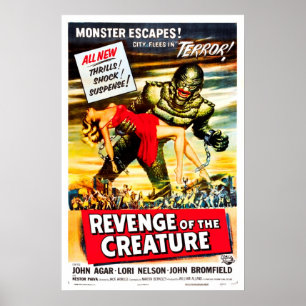 Rache des Vintagen Filmplakats der Kreatur Poster