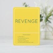 Rache-Gelb-Loa-Bewertungskarte Einladung (Stehend Vorderseite)