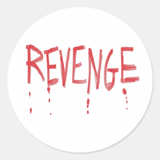 Rache Runder Aufkleber (Vorderseite)