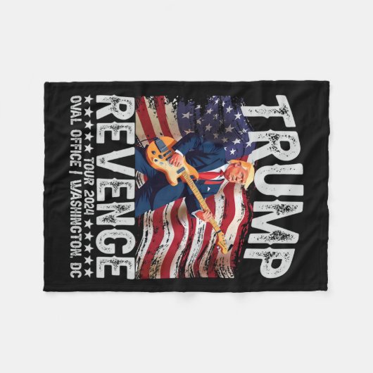 Rache Tour 2024 Rock on Voting Convicted Felon R Fleecedecke (Vorderseite (Horizontal))