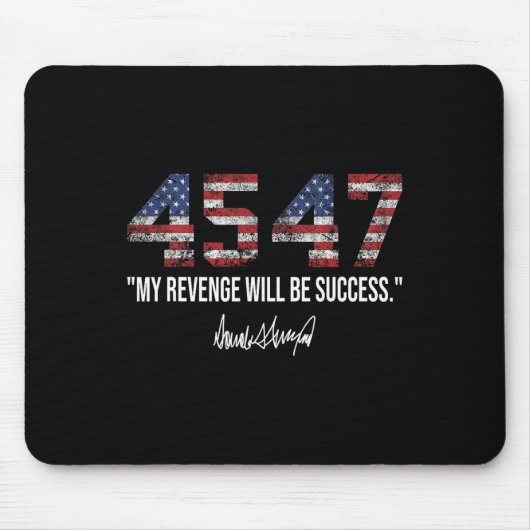Rache wird die amerikanische Fahne Trump 2024 sein Mousepad (Vorne)