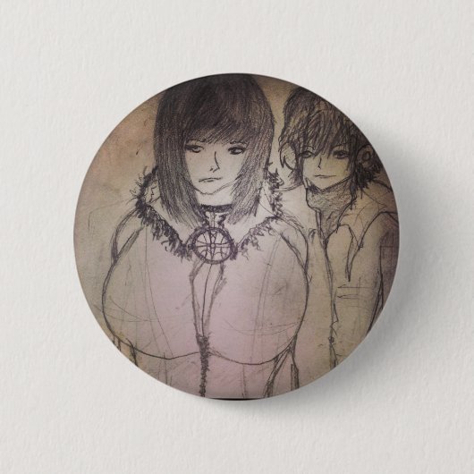 Racheal Big Bosom Manga animgirl Button (Vorderseite)