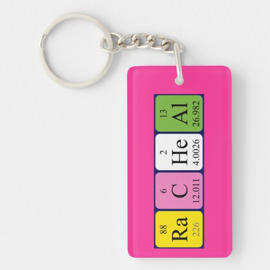 Racheal Periodenschlüsselring Schlüsselanhänger (Vorderseite)