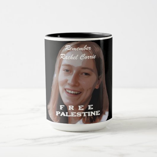 Rachel Corrie Free Palestine Tasse (Zentrum)