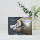 RACHEL DER PIGGY BANK Postkarte (Stehend Vorderseite)