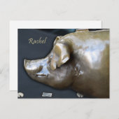 RACHEL DER PIGGY BANK Postkarte (Vorne/Hinten)