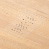 Rachel Formal Elegant Wedding Acryleinladungen (Ablage )