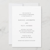 Rachel Formal Elegant Wedding Einladung (Vorderseite)
