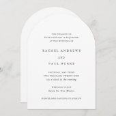 Rachel Formal Elegant Wedding Einladung (Vorne/Hinten)