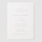 Rachel Formal Elegant Wedding Pergament Einladungen (Vorderseite)