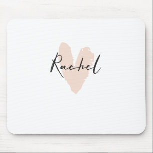 Rachel Heart Name Graphic Mousepad