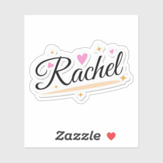 Rachel-Name niedliches Design Aufkleber