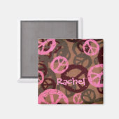 Rachel-Peace Sign Design Magnet (Vorderseite/Rückseite)