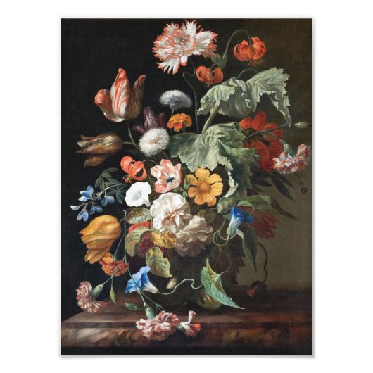 Rachel Ruysch - Stillleben mit Blume Fotodruck (Vorne)
