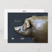 RACHEL THE PIGGY BANK 2016 Calendar Postcard Postkarte (Vorne/Hinten)