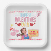 Rachel Themed Valentine's Day Paper Plate Pappteller (Vorderseite)