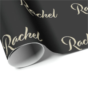 Rachel white gold Handwriting Geschenkpapier