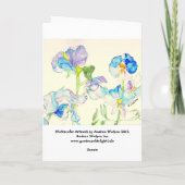 Rachel Zinnias Karte (Rückseite)