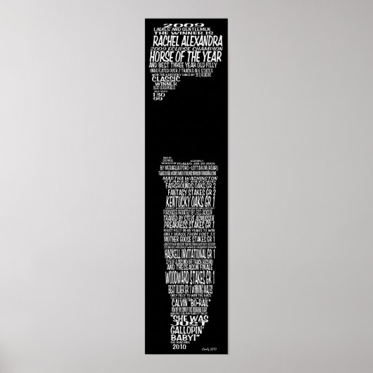 Rachelpedia HOY Rachel Alexandra Tribute Leinwand Poster (Vorne)