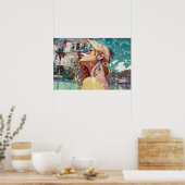 Racheltag am Pool Poster (Küche)