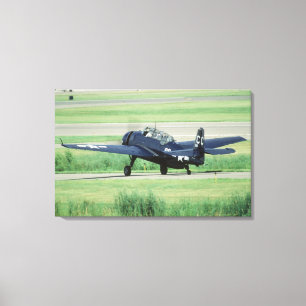 Rächer-Marine-Fördermaschinentorpedo Grummans Leinwanddruck