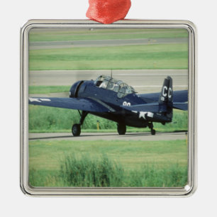 Rächer-Marine-Fördermaschinentorpedo Grummans Silbernes Ornament
