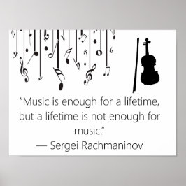 Rachmaninoff Music Zitat Poster