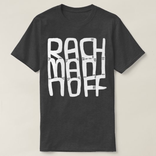 Rachmaninoff, russischer Komponist T-Shirt (Design vorne)