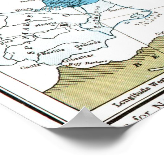 Racial Map of Europe Poster (Ecke)