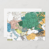 Racial Map of Europe Postkarte (Vorne/Hinten)