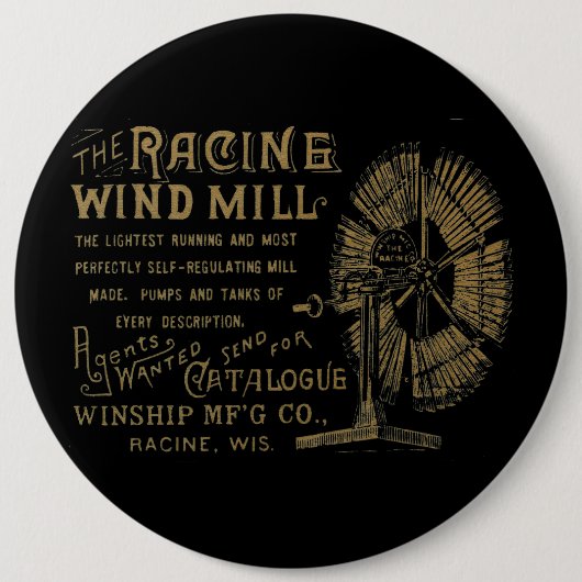 Racine Wind Mill Racine Wisconsin Button (Vorderseite)