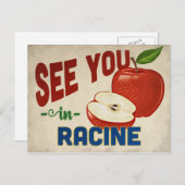 Racine Wisconsin Apple - Vintage Travel Postkarte (Vorne/Hinten)