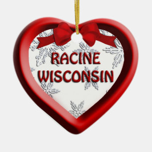 Racine Wisconsin Herz - Weihnachtsschmuck