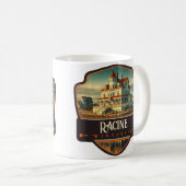 Racine, Wisconsin | VINTAG Kaffeetasse (VorderseiteRechts)