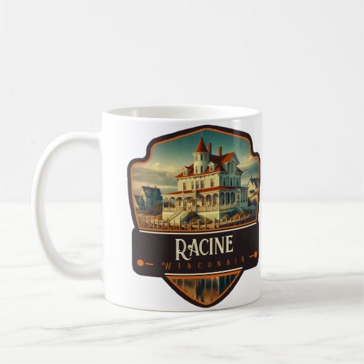 Racine, Wisconsin | VINTAG Kaffeetasse (Links)
